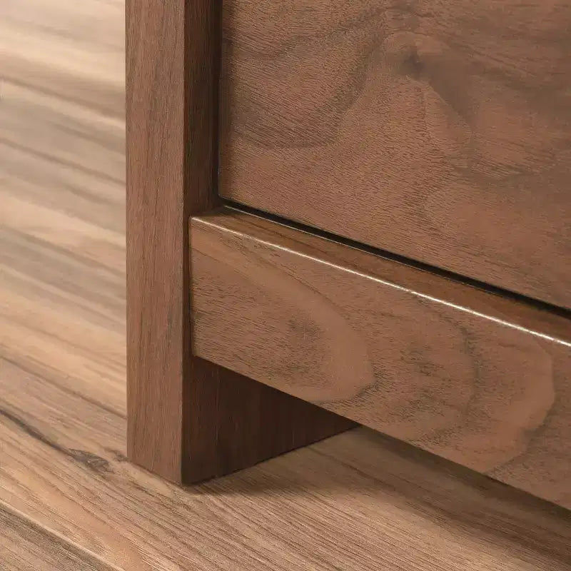 Commode 4 tiroirs – Noyer Grand / Manguier Sindoori / Planche Blanche