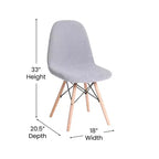 Fauteuil d'appoint sans accoudoirs en fausse fourrure grise/blanc cassé, 1 place