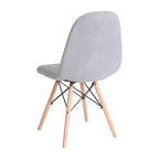 Fauteuil d'appoint sans accoudoirs en fausse fourrure grise/blanc cassé, 1 place