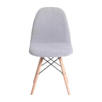 Fauteuil d'appoint sans accoudoirs en fausse fourrure grise/blanc cassé, 1 place