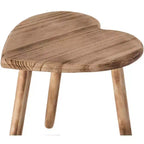 Tabouret en bois naturel en forme de cœur – Siège 1 personne