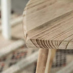 Tabouret en bois naturel en forme de cœur – Siège 1 personne