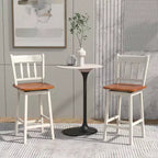 Lot de 2 tabourets de bar Costway, pivotants, hauteur de comptoir 62,2 cm avec repose-pieds