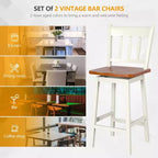 Lot de 2 tabourets de bar Costway, pivotants, hauteur de comptoir 62,2 cm avec repose-pieds
