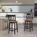 Lot de 2 tabourets de bar Costway, pivotants, hauteur de comptoir 62,2 cm avec repose-pieds
