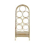 Porte-bouteilles Twine Trellis, 7 bouteilles, rangement de vin doré pour comptoir, en fonte