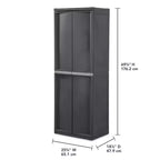 Meuble de rangement Sterilite à 4 étagères réglables avec portes, gris | 01423V01