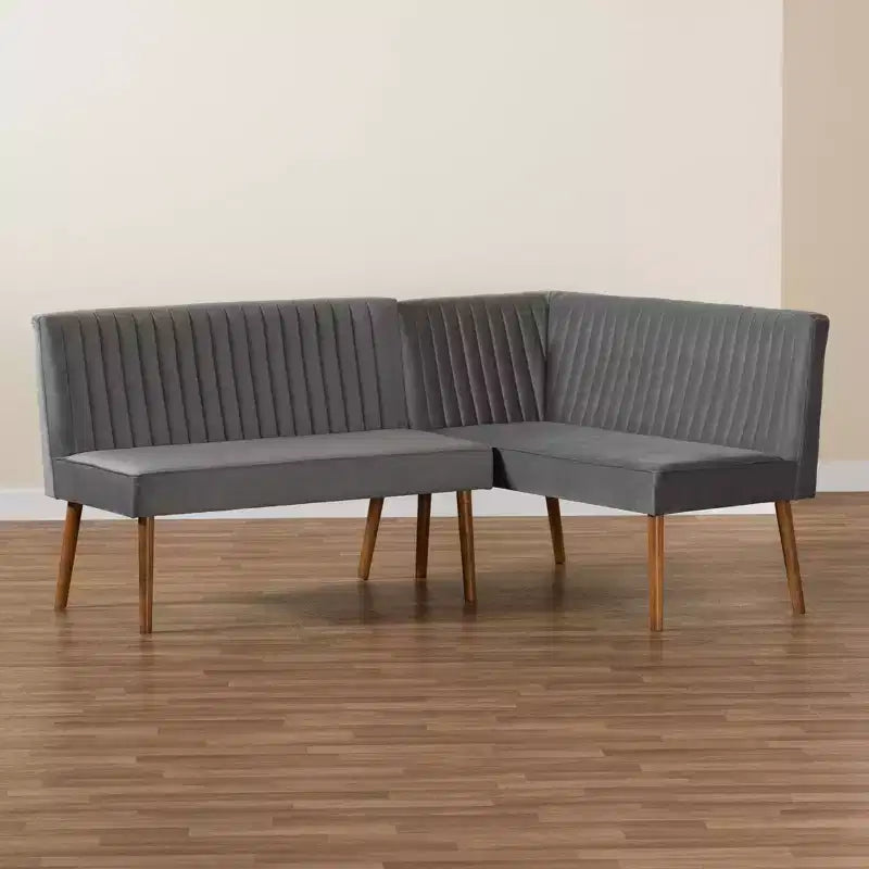 Ensemble banquette d'angle repas Alvis 2 pièces - Baxton Studio