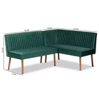 Ensemble banquette d'angle repas Alvis 2 pièces - Baxton Studio