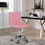 Chaise de bureau Yaheetech sans accoudoirs en similicuir avec roulettes