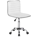 Chaise de bureau Yaheetech sans accoudoirs en similicuir avec roulettes